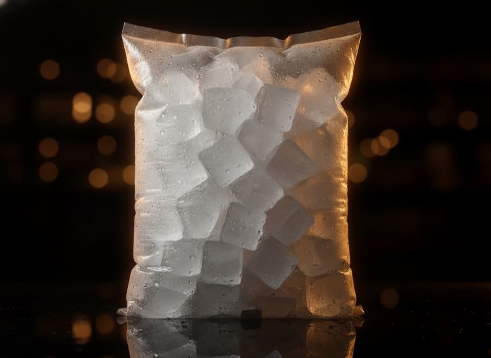 Saco de gelo em cubos de 5 kg